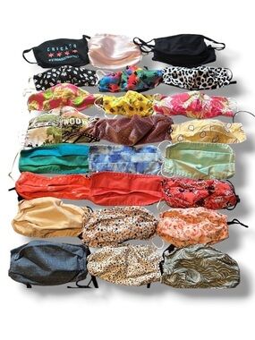 Bundle of 26 Women’s Face Masks Old Navy Hawaii Chicago Dog Paws Hollywood Print
